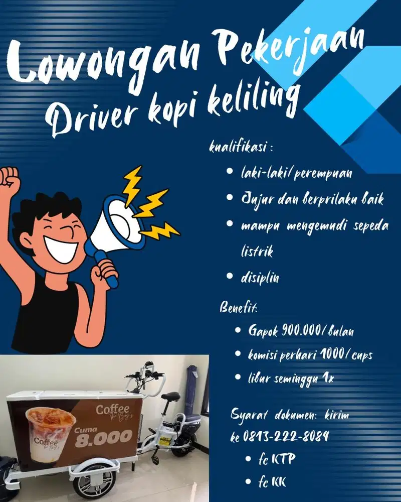 Lowongan pekerjaan driver kopi keliling