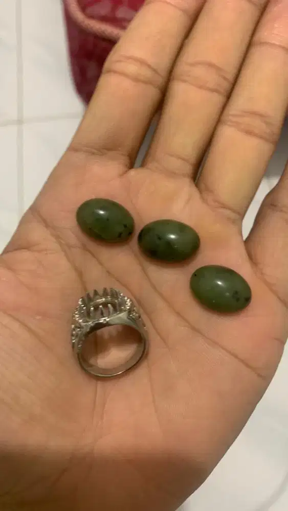 3 batu satu gagang cicin jual murah