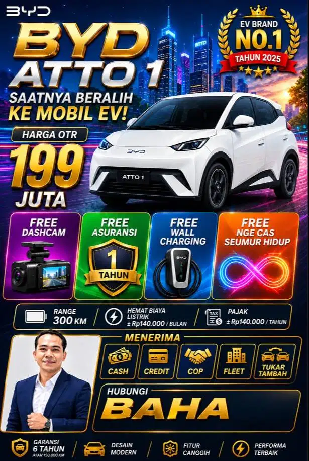 ATTO 1 ESEENRIAL FREE CHARGING FREE ASSURANSI FREE DASHCAMP FREE ALL
