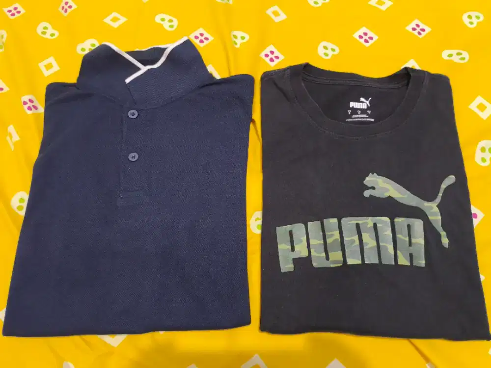 Kaos Puma Authentic + Kaos Kerah Nevada