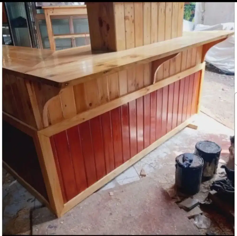 Meja Kasir 3,5 Meter | Meja Bar 3,5 Meter | Meja Kasir Warung Letter L