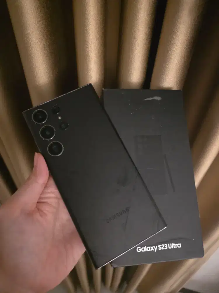 Samsung s23 ultra 256gb SEIN lengkap original mulus black