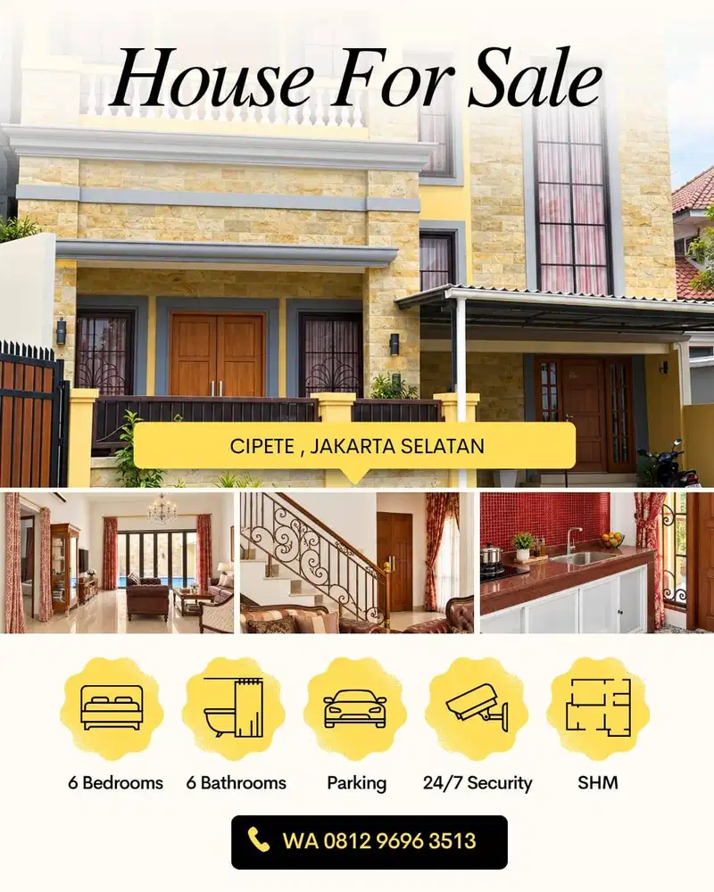 Dijual Rumah 2 1/2 lantai, Furnish, Dalam Komplek