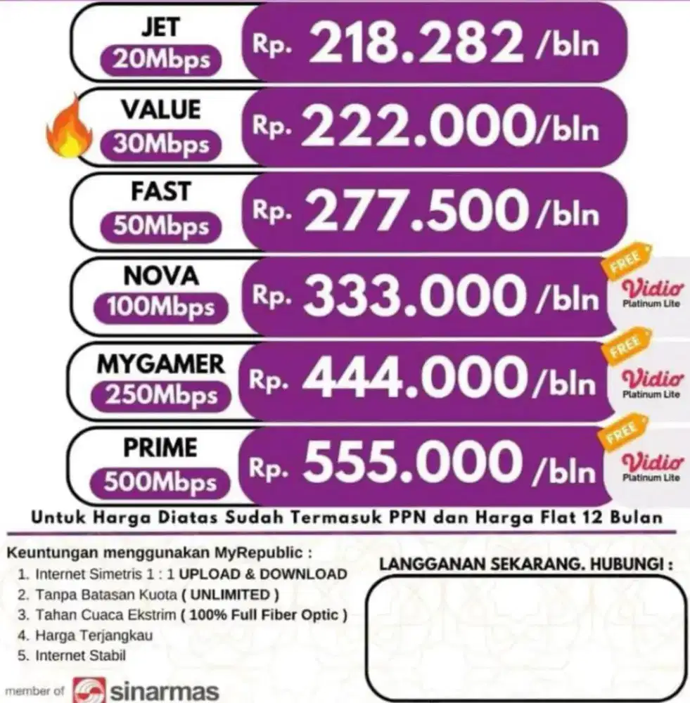 Koja promo Internet Myrepublic wifi myrepublic