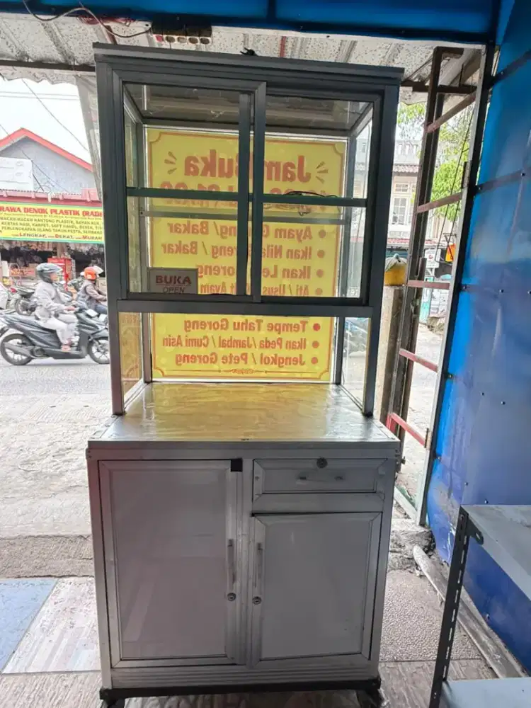 ‎Etalase Stainless Kaca Untuk Jualan X-Restoran alias Horeca