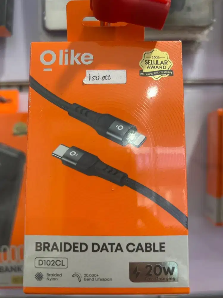 OLIKE BRAIDED CABLE DATA TYPE C TO LIGHTNING (msi)