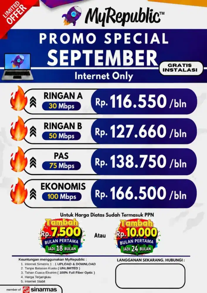 Gunung sindur bogor promo Internet myrepublic wifi myrepublic