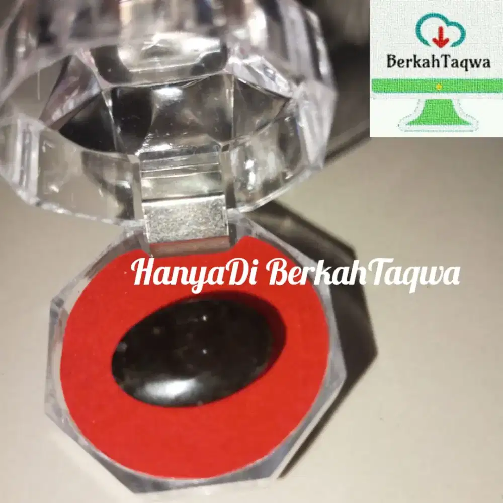 Batu Akik Kecubung Hitam Black Onyx Pekat Mulus Mengilap