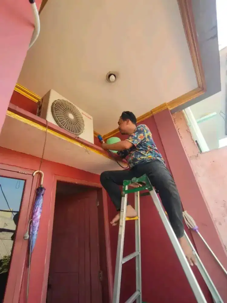 Service AC bongkar pasang AC kulkas pompa air