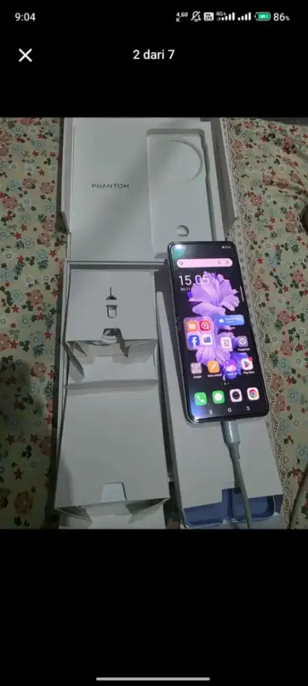 Tecno phantom v flip 5G fullset nominus!!
