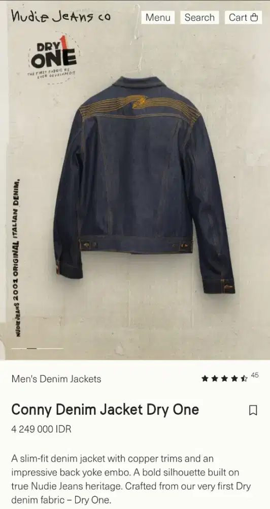 Nudie Jeans Jaket Rare Items