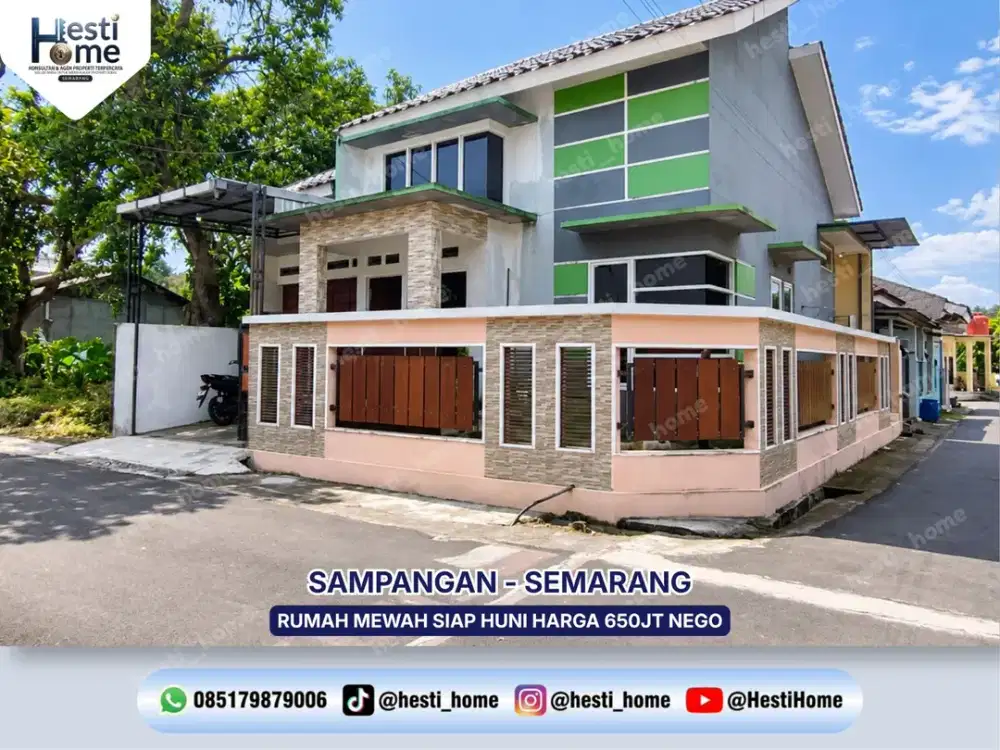Rumah Hook Dewi Sartika Barat Dekat Pasar Sampangan LT 120 m² Harga 650 Juta