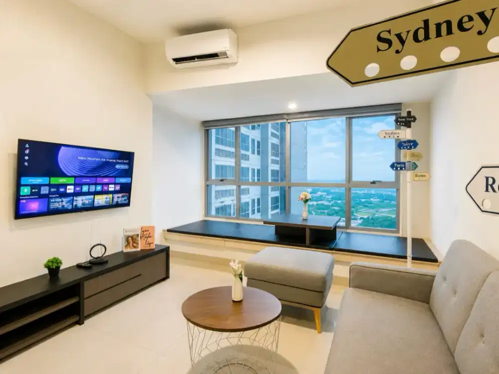 Apartemen 46m² 2 AC, Studio + 1 Kamar – Jual Rp970 Jt / Sewa Rp105 Jt