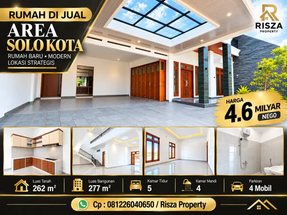 Jual Rumah Baru Area Solo Kota, Dekat Kemana Saja