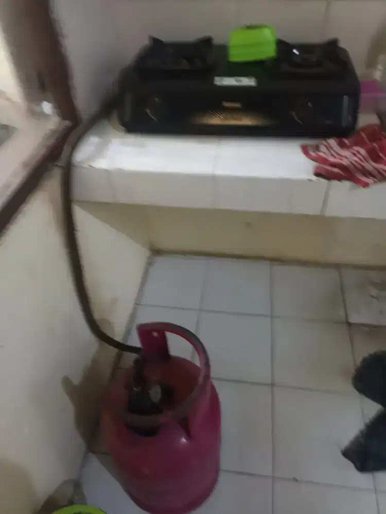 Jual Cepat tabung gas Pink bright dan kompor 2 tungku