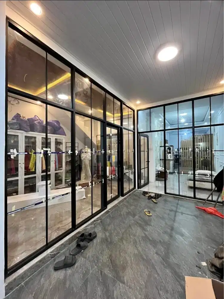 Partisi kaca, pintu jendela dan kusen aluminium