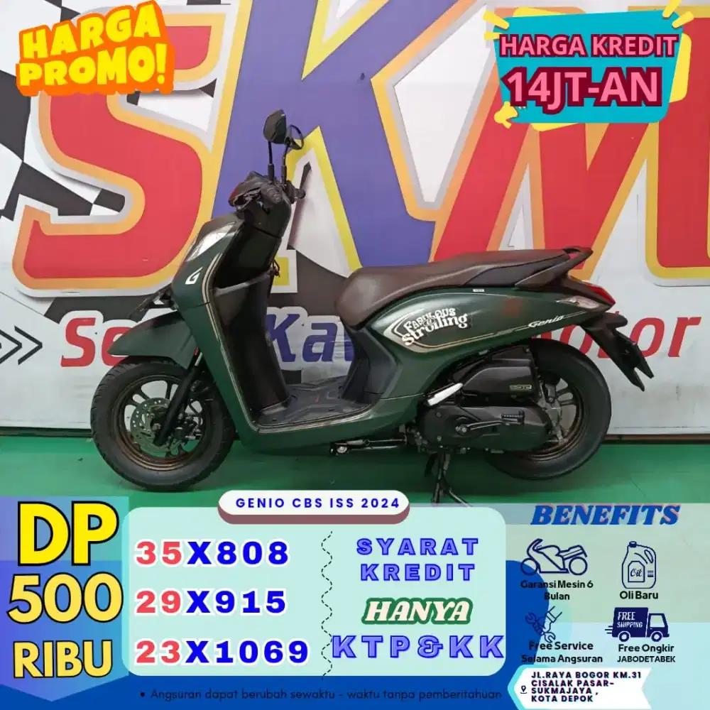 Proses 1hari genio 2024 dp 500rb km low