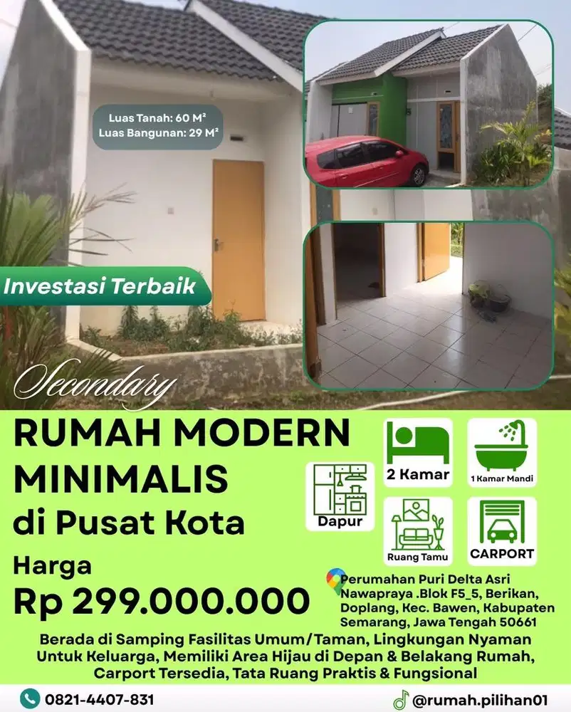 RUMAH NYAMAN DENGAN TAMAN PRIBADI