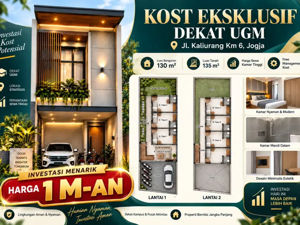 Unit Kost Eksklusif di Jogja Dekat UGM dan Pakuwon Mall Jl Kaliurang