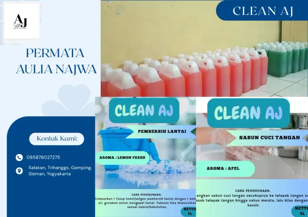 pembersih lantai dan sabun cuci tangan