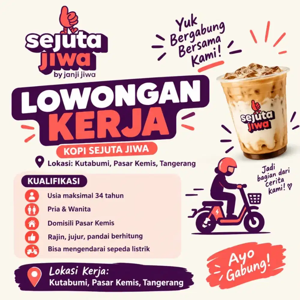 Lowongan kerja riders sejuta jiwa