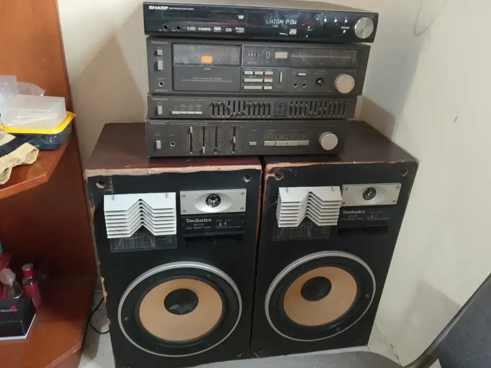 DIJUAL MURAH 1SET TAPE DECK TEHNIKS AMPLIER PERLU PERBAIKAN COLLECTOR