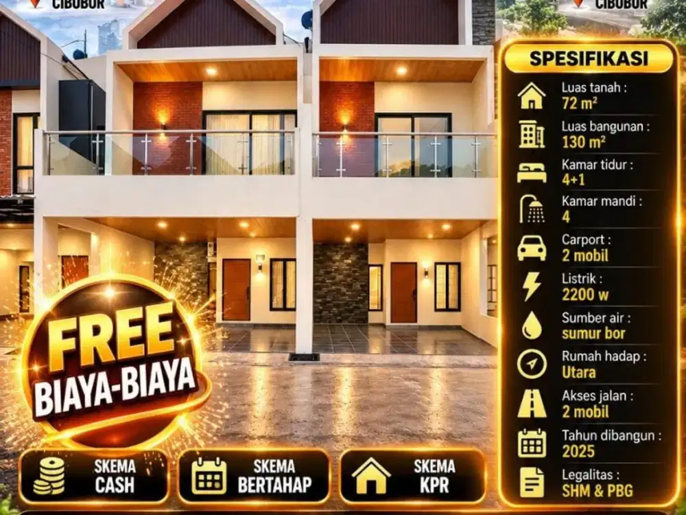 Dijual Rumah Ready, Murah Dekat Stasiun LRT Cibubur Jakarta Timur