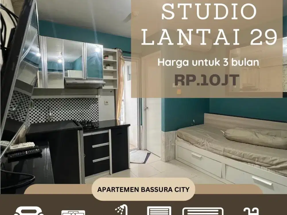 Sewa studio samping Mall full furnis apartemen bassura city