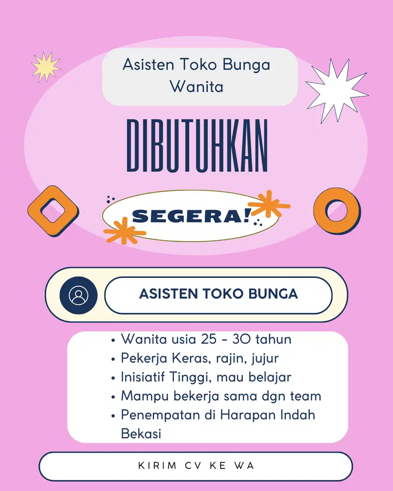 Asisten Toko Bunga