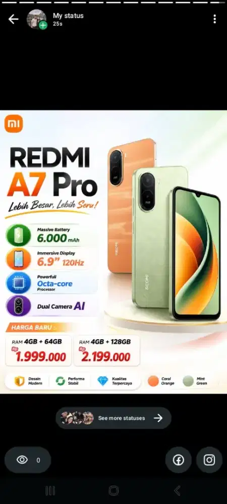 REDMI A7 PRO RAM 4/64