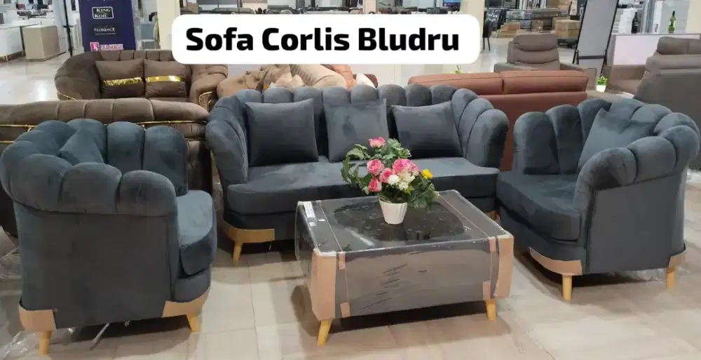 Sofa Corlis Bludru 311 + Meja Set