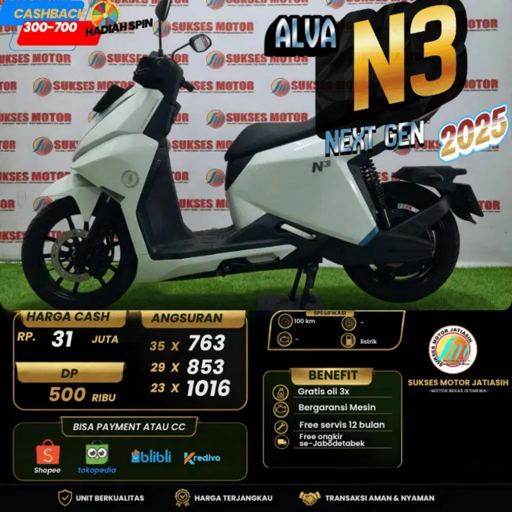 MOLIS ALVA N3 2025 DP termurah syarat cukup KTP & kkbisa juga payment