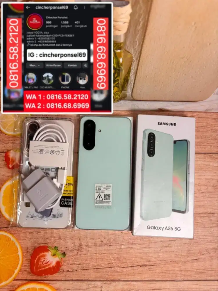 Jual hp samsung A26 5g 8/256 istimewa resmi free ADAPTOR n case