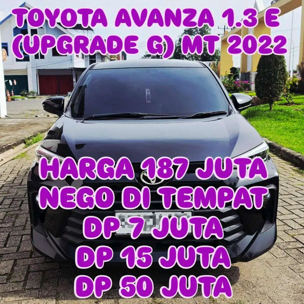 Toyota Avanza 2022 Bensin DP 7 JUTA