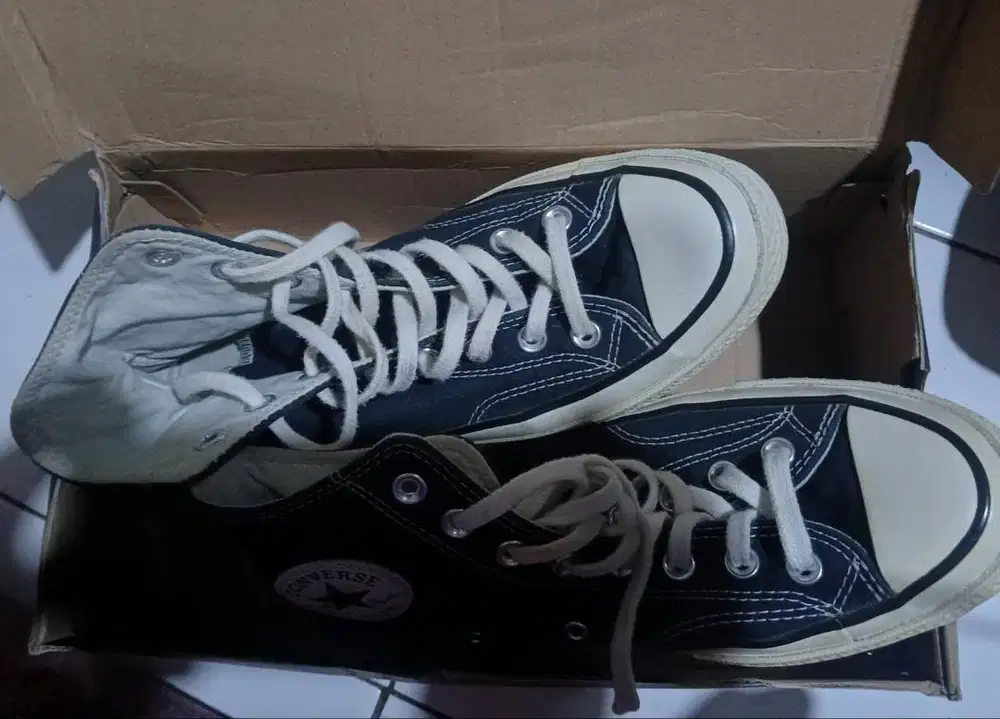 Converse 70s Original Black White High/Low Size 39,5(Second/Bekas Box)