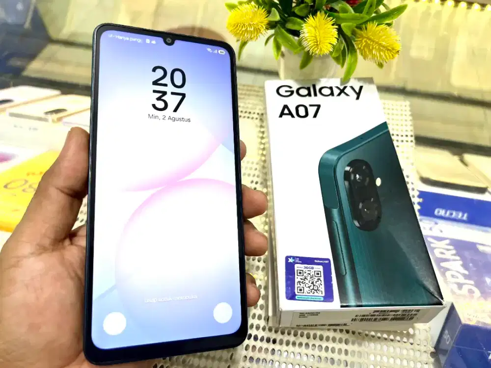 SAMSUNG A07 RAM 6/128GB LIKE NEW barang pilihan 100% seperti baru