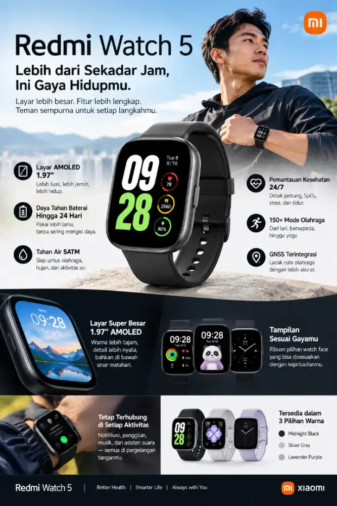 Redmi Watch 5 resmi TAM