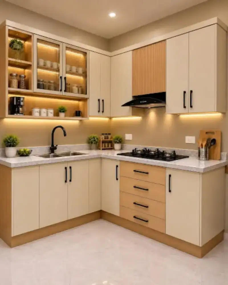 Kitchen set, kamar set, lemari, backdrop tv, isi rumah, isi kantor.