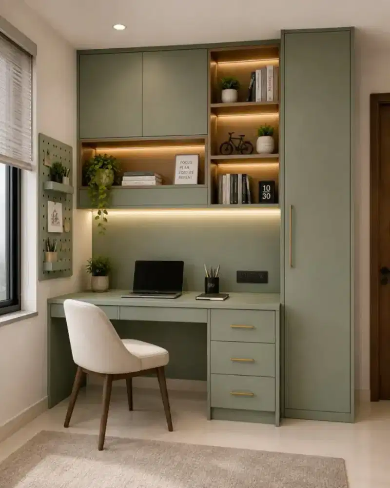 Kitchen set, kamar set, lemari, backdrop tv, isi rumah, isi kantor.