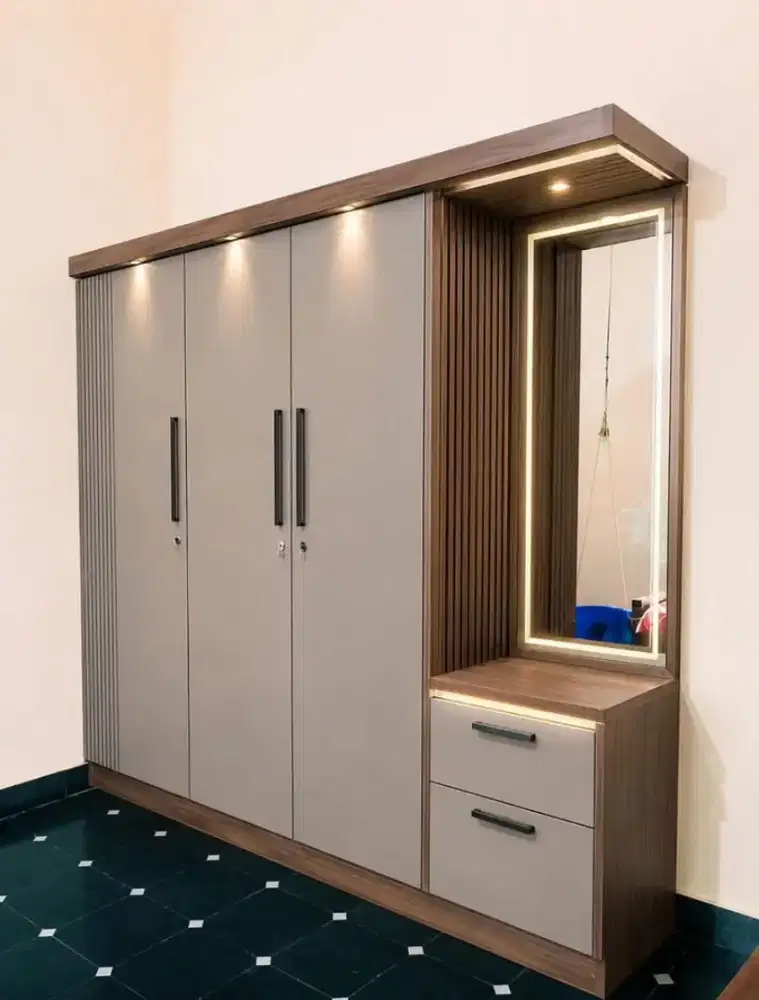 Kitchen set, kamar set, lemari, backdrop tv, isi rumah, isi kantor.