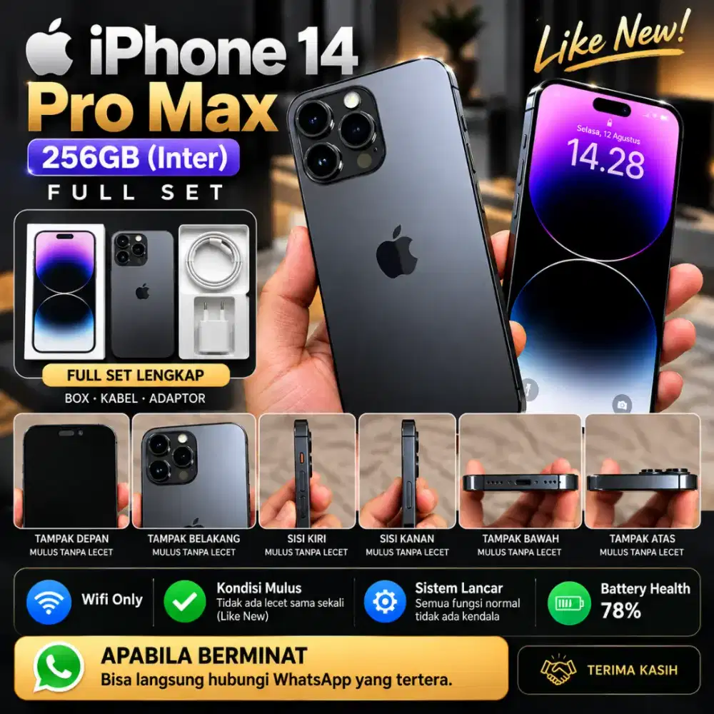 iPhone 14 Pro Max 256GB (Inter) – Like New!