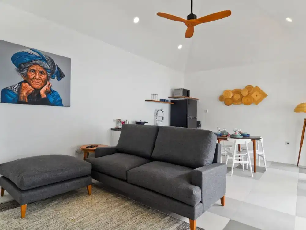 Sewa Villa Hadap Timur Full Furnished 1 Kamar Umalas Kerobokan Kelod Badung