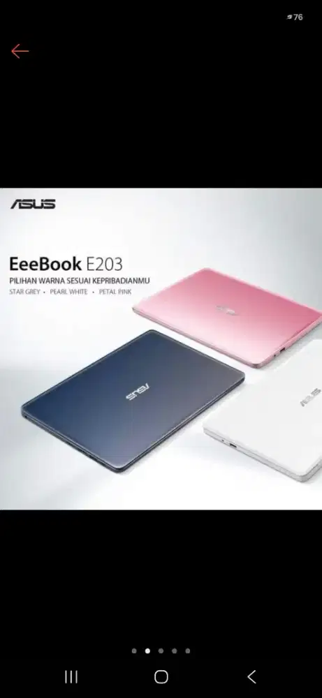 Notebook Asus E203 normal
