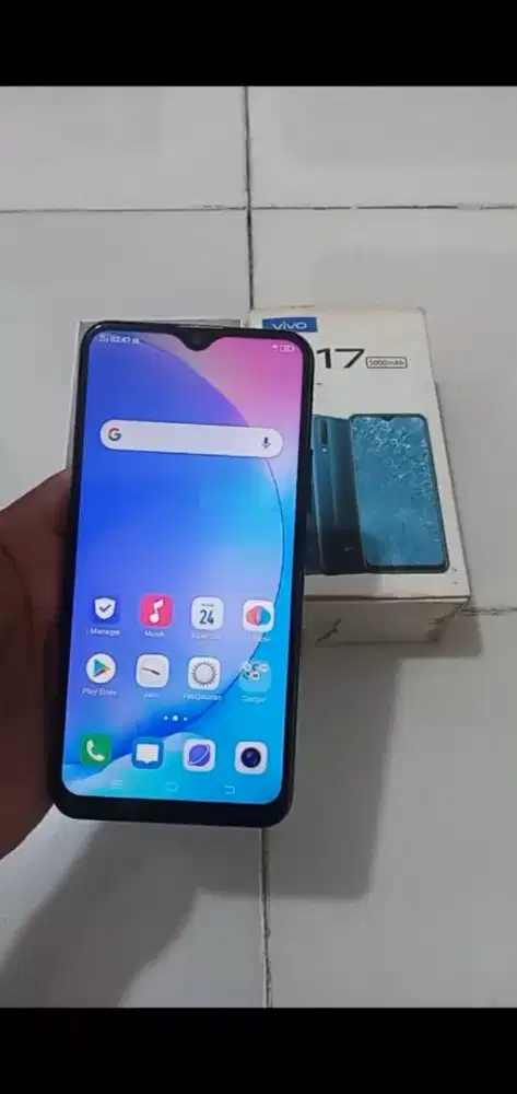 VIVO Y17 Ram 8GB fulset (biru)
