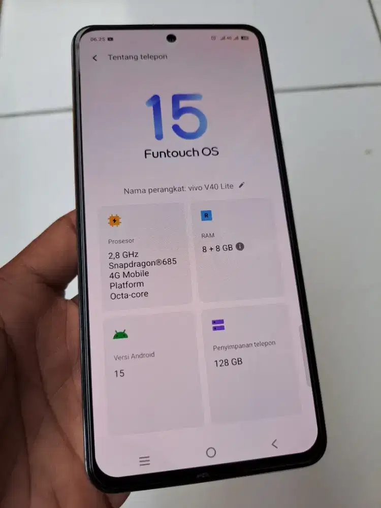 VIVO V40 LITE FULLSET GARANSI