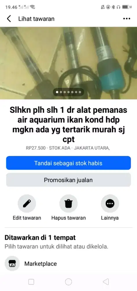 Slhkn plh slh 1 dr alat pemanas air khusus aquarium ikan kond normal