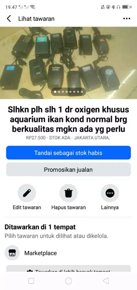 Slhkn plh slh 1 dr oxigen berkualitas khusus aquarium ikan kond normal