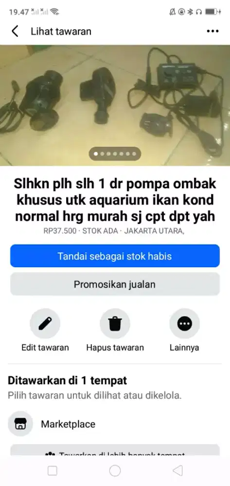 Slhkn plh slh 1 dr kelengkapan aquarium ikan kond normal hrg murah sj