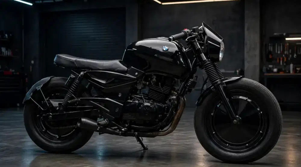 Caferacer BMW style hitam gagah