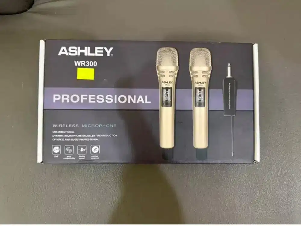 mic Ashley WR300 set mikrofon tanpa kabel (wireless microphone)